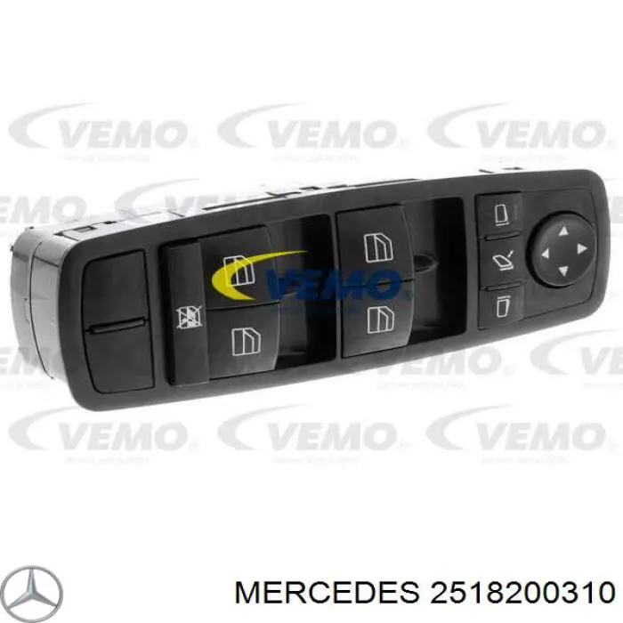 Кнопки переднего левого стекло подъёмника на Mercedes GL-Class (X164)