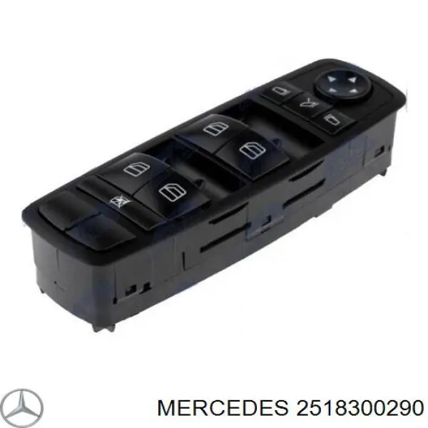 Кнопки переднего левого стекло подъёмника на Mercedes ML/GLE (W164)