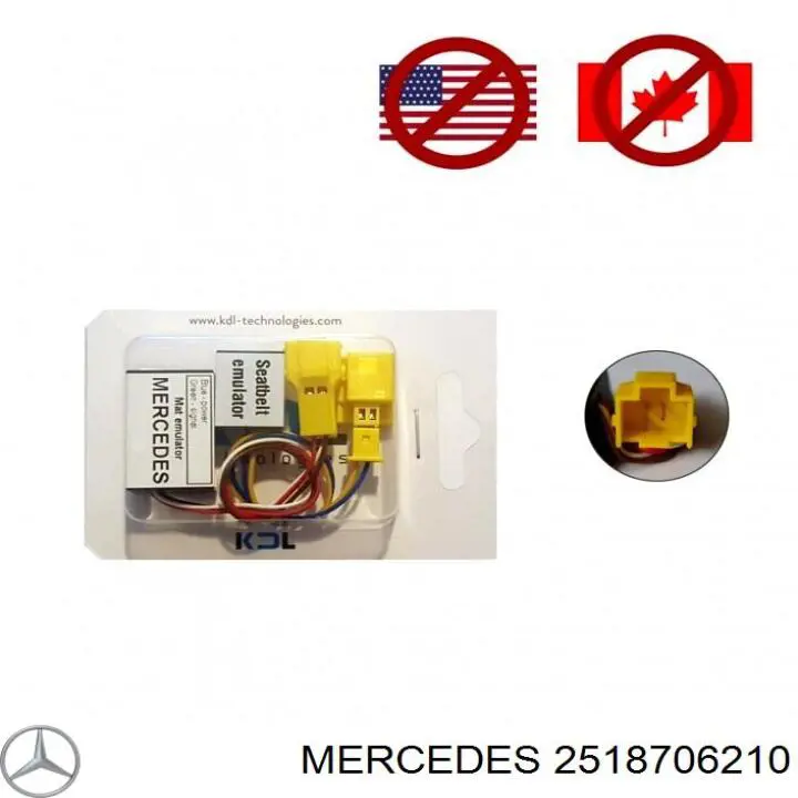 Датчик занятости сиденья на Mercedes ML/GLE (W164)