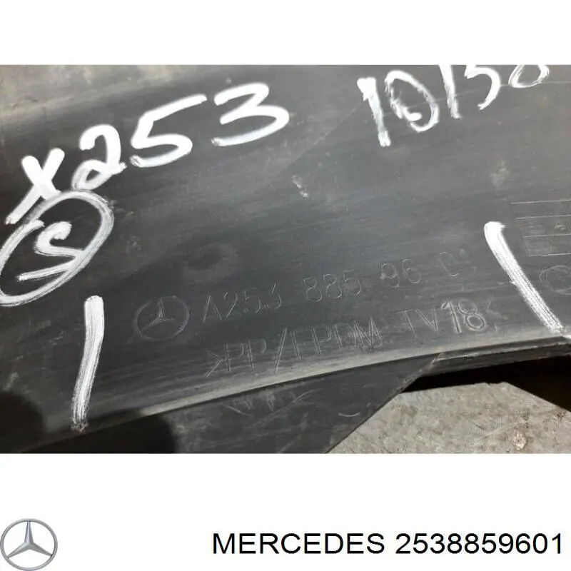 Спойлер переднего бампера 2538859601 Mercedes
