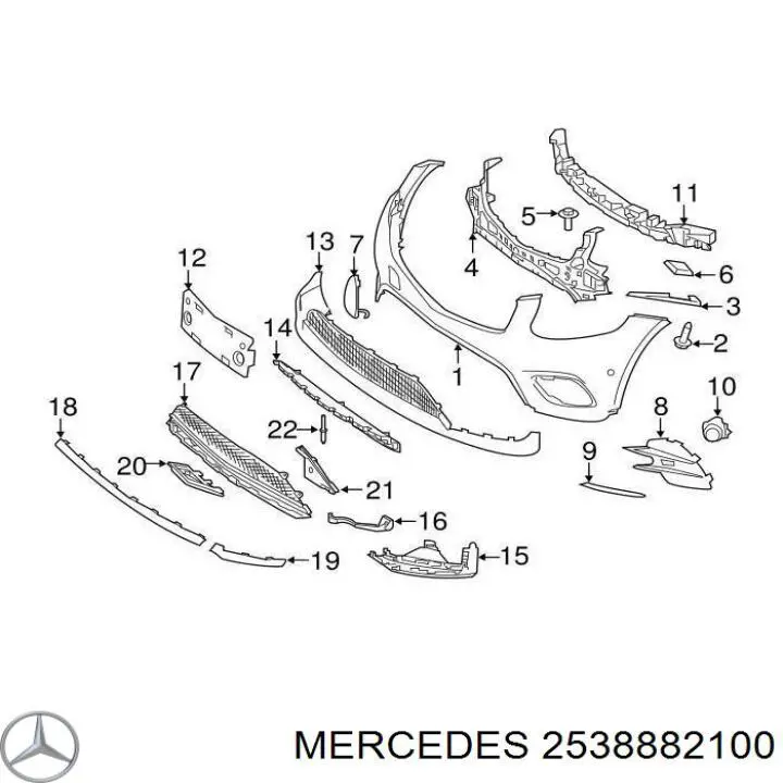 Решетка радиатора на Mercedes GLC X253 (Мерседес-бенц ЖЕ ЭЛ СИ)