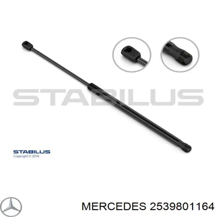 Amortecedor da capota esquerdo para Mercedes GLC (C253)