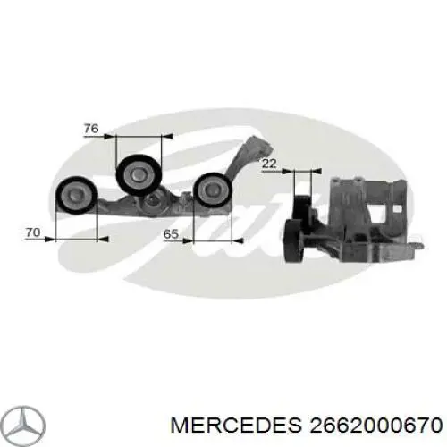 2662000670 Mercedes reguladora de tensão da correia de transmissão