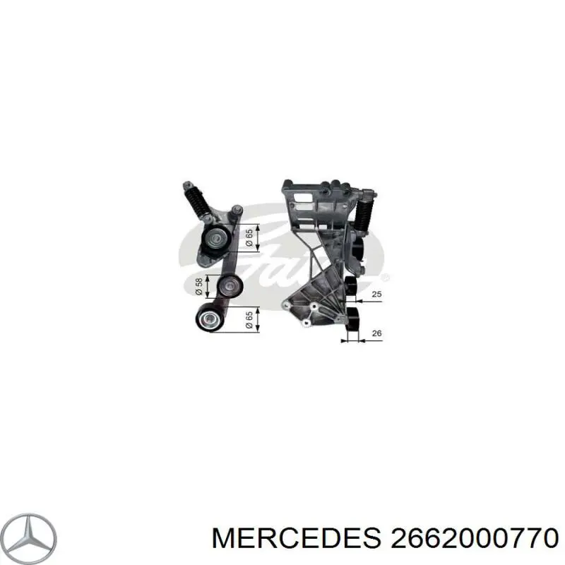 Купить 2662000770 Mercedes Натяжитель приводного ремня