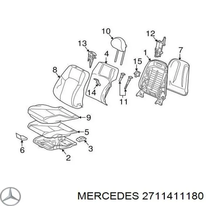 A2711411180 Mercedes Прокладка турбины нагнетаемого воздуха, прием