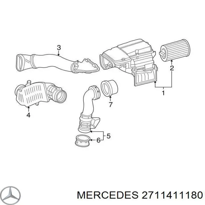 Прокладка турбины нагнетаемого воздуха, прием A2711411180 Mercedes