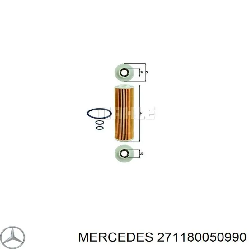 Масляный фильтр 271180050990 Mercedes