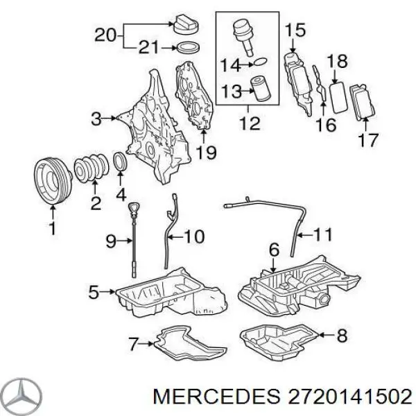 2720141502 Mercedes Картер масляный