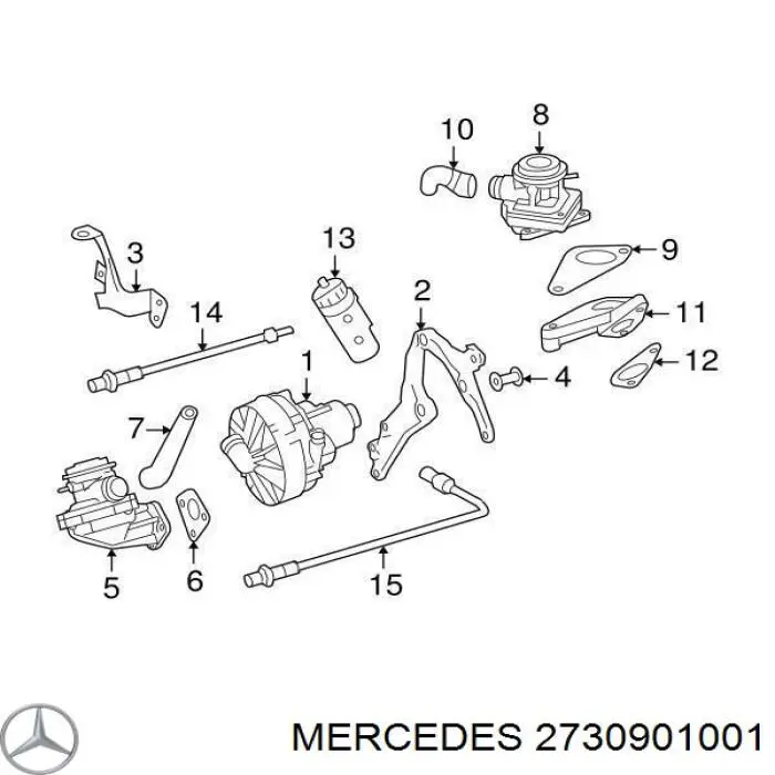 2730901001 Mercedes корпус воздушного фильтра