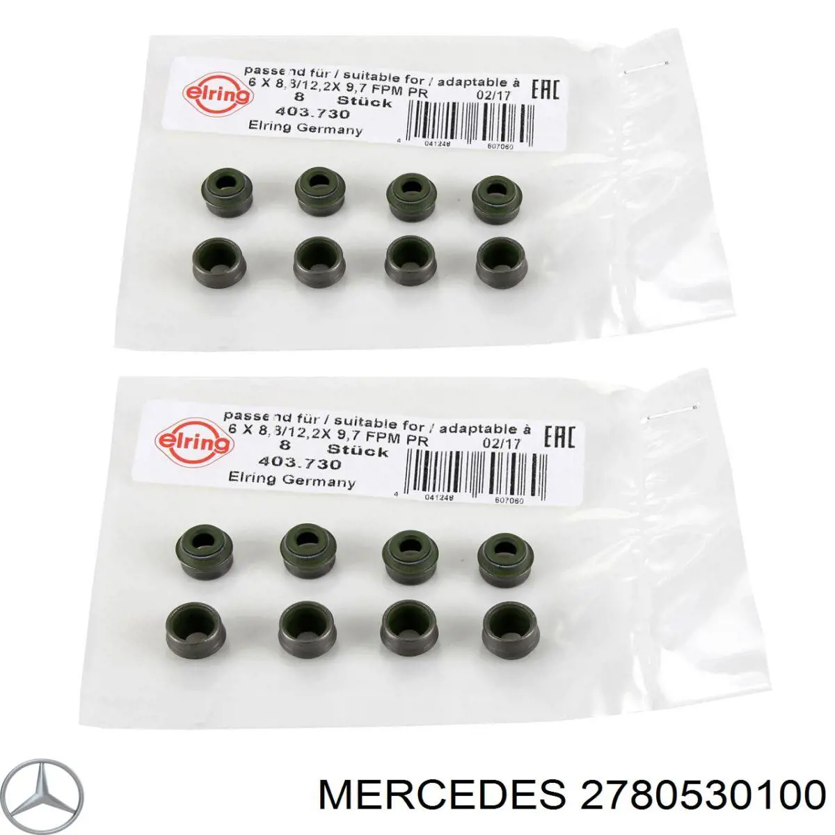 Купить 2780530100 Mercedes Сальник клапана (маслосъемный), впуск/выпуск