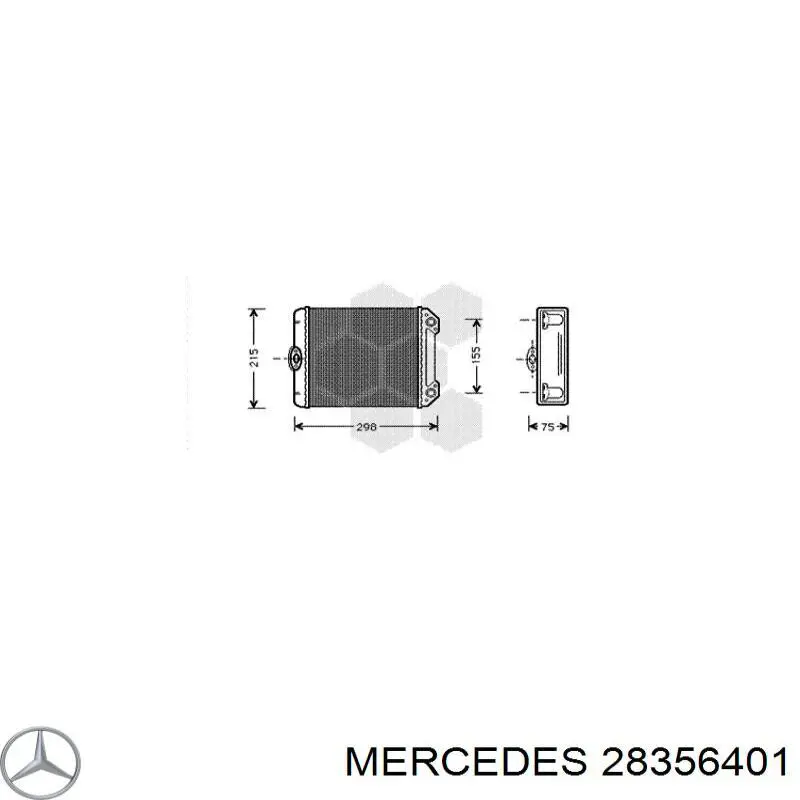 Радиатор печки (отопителя) Mercedes 28356401 цена, от 156.66 USD