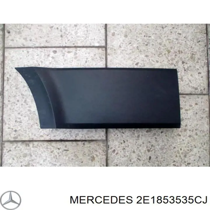 2E1853535CJ Mercedes placa sobreposta externa dianteira esquerda de suporte de carroçaria