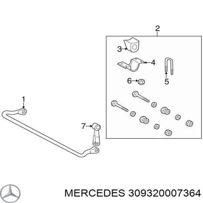 Втулка стабилизатора заднего наружная Mercedes 309320007364 цена, от 1.91 USD