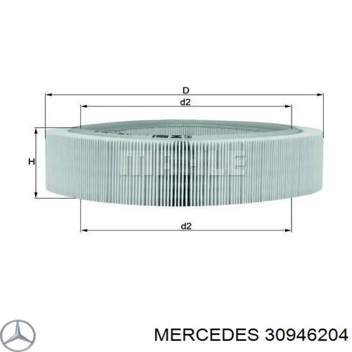 30946204 Mercedes воздушный фильтр