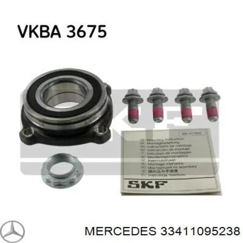 Подшипник задней ступицы 33411095238 Mercedes