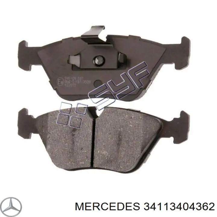 Передние тормозные колодки 34113404362 Mercedes