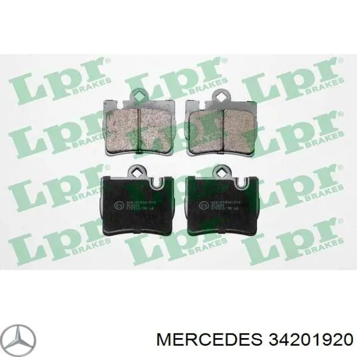 Задние тормозные колодки 34201920 Mercedes