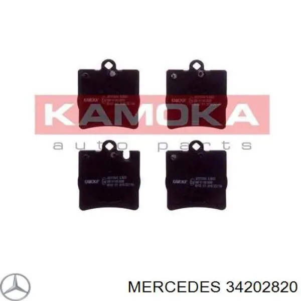 34202820 Mercedes колодки тормозные задние дисковые