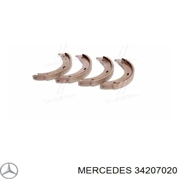 34207020 Mercedes колодки ручника