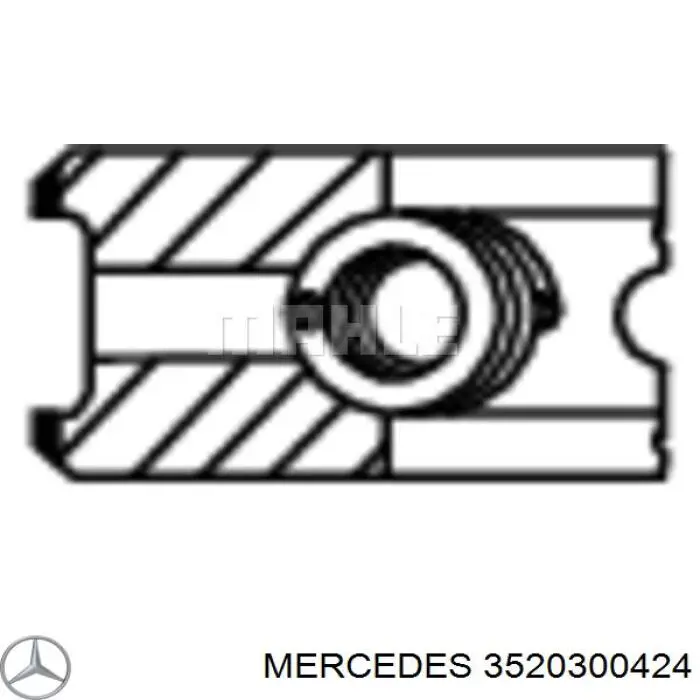 A3520300424 Mercedes кольца поршневые на 1 цилиндр, std.