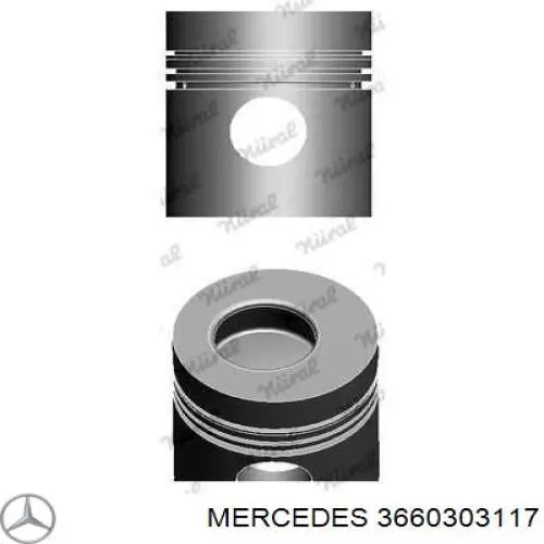 Поршень на 1 цилиндр 3660303117 Mercedes