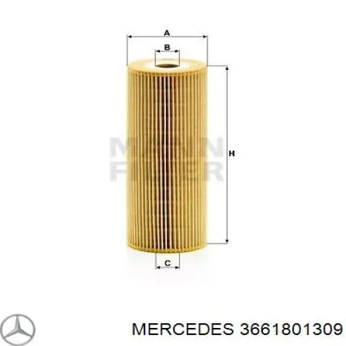 3661801309 Mercedes масляный фильтр