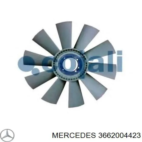 Крыльчатка радиатора охлаждения A3662004423 Mercedes