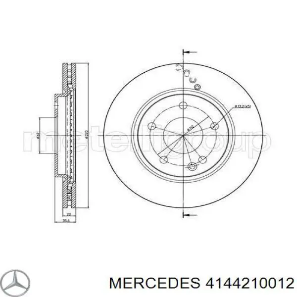 Тормоз дисковый передний Mercedes 4144210012 цена, от 36.02 USD