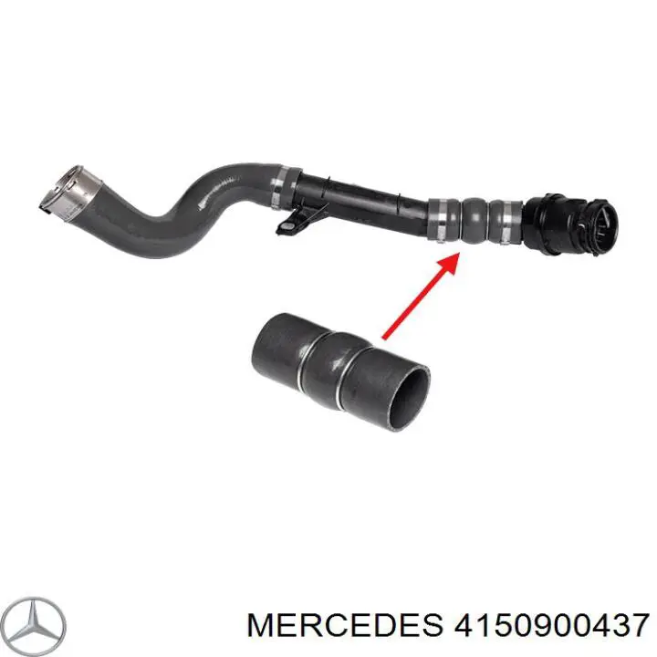 4150900437 Mercedes Патрубок интеркуллера