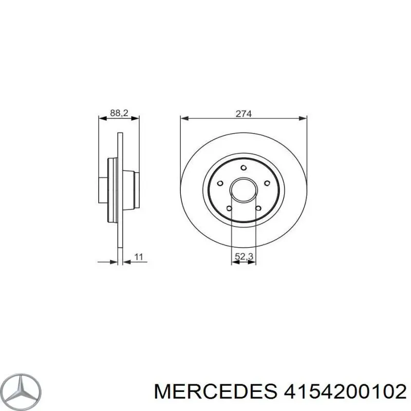 4154200102 Mercedes Дисковый тормоз