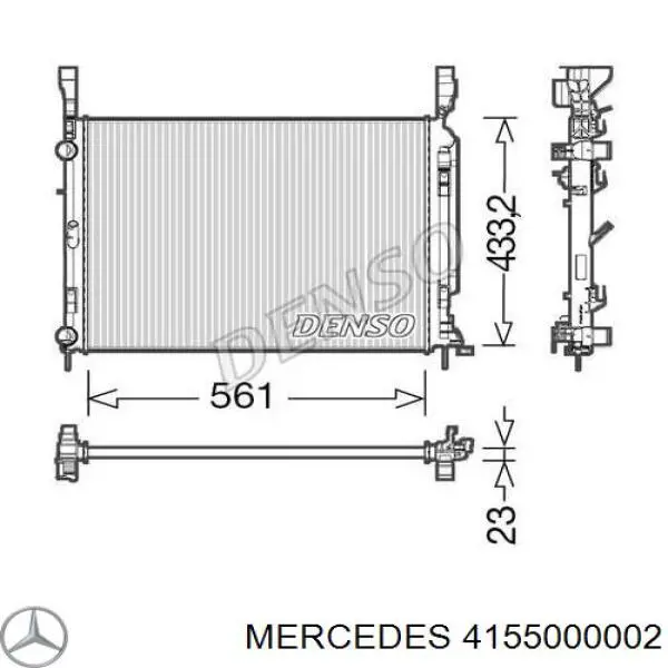 Радиатор 4155000002 Mercedes