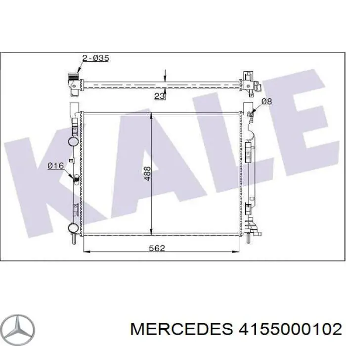 Радиатор охлаждения двигателя Mercedes 4155000102 цена, от 63.41 USD