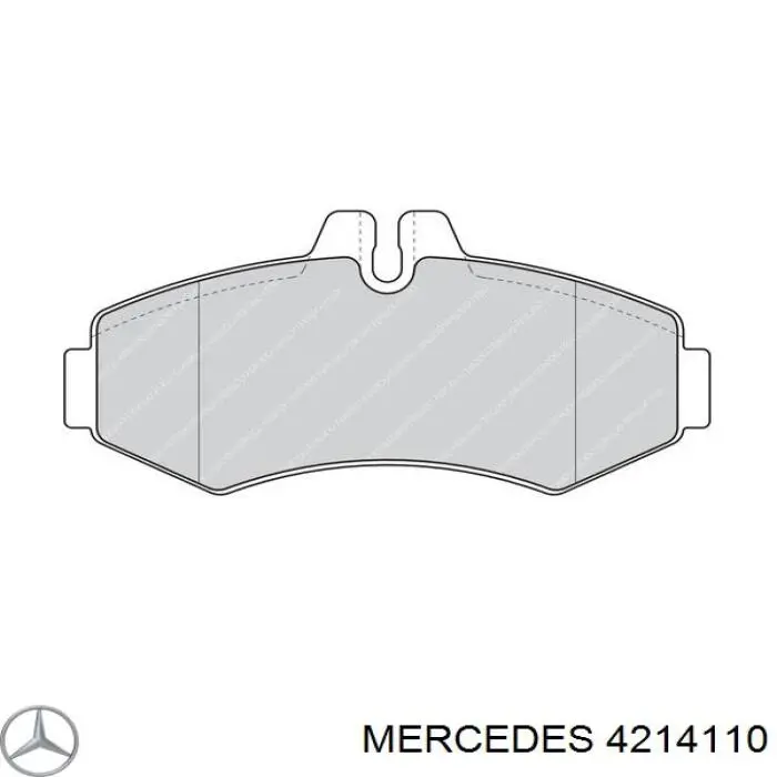 4214110 Mercedes колодки тормозные передние дисковые