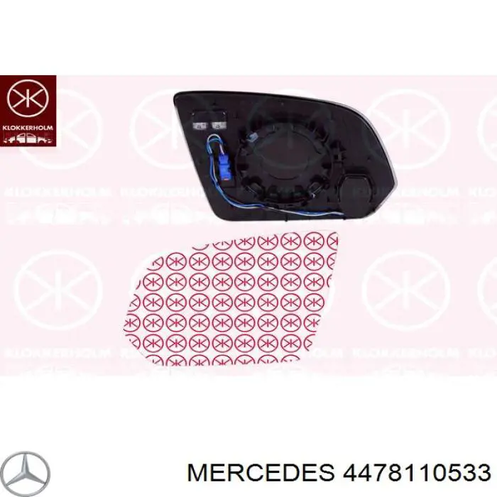 Стекло зеркала заднего вида, правого Mercedes 4478110533 цена, от 111.71 USD