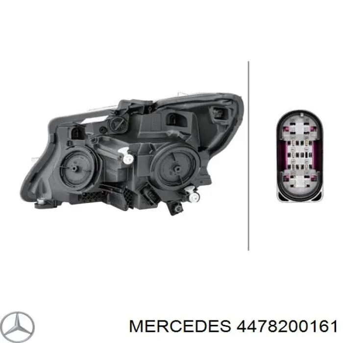 4478200161 Mercedes Фара передняя правая