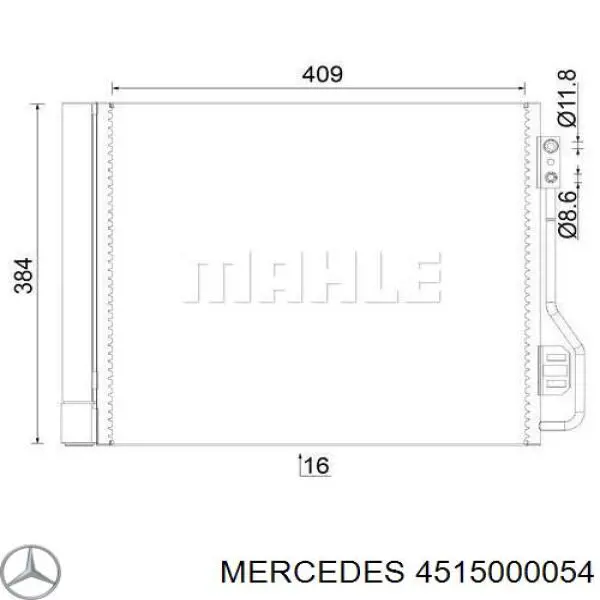 4515000054 Mercedes радиатор кондиционера