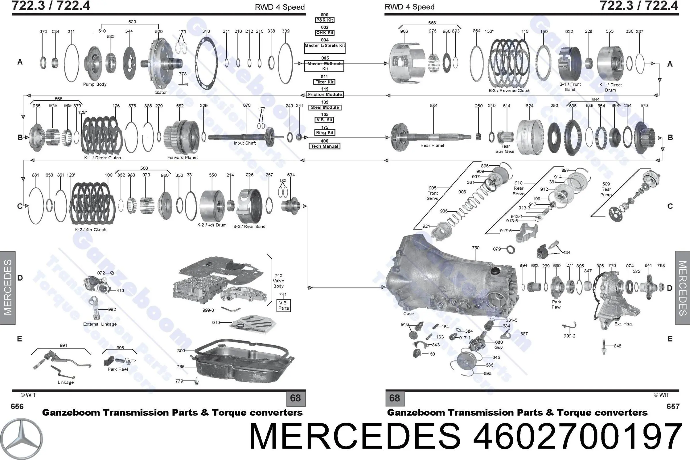 A460270019706 Mercedes Насос масляный АКПП