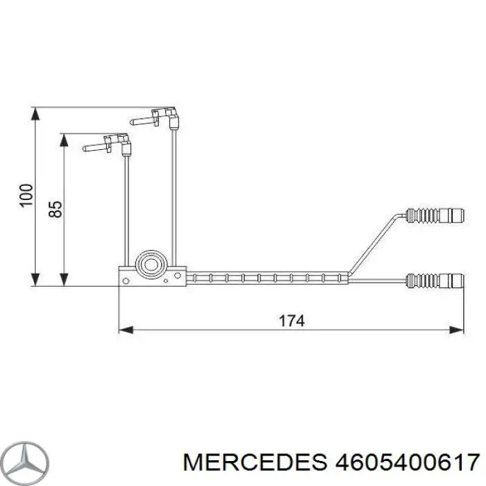 Датчик износа тормозных колодок передний 4605400617 Mercedes