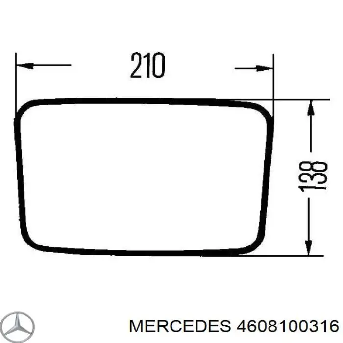 Зеркало заднего вида Mercedes 4608100316 цена, от 10.89 USD