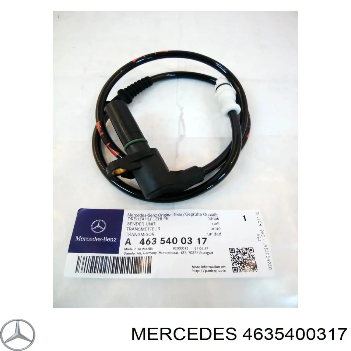 4635400317 Mercedes | Датчик абс (abs передний) 463 540 03 17