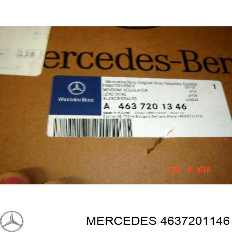 4637201346 Mercedes механизм стеклоподъемника двери передней левой