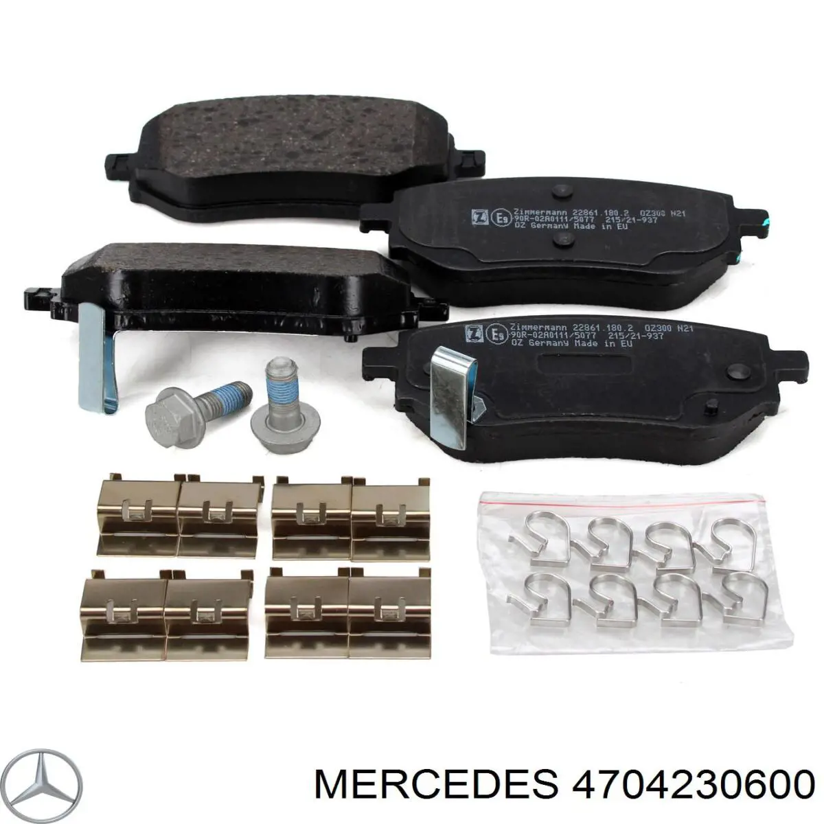 470 423 06 00 Mercedes sapatas do freio traseiras de disco