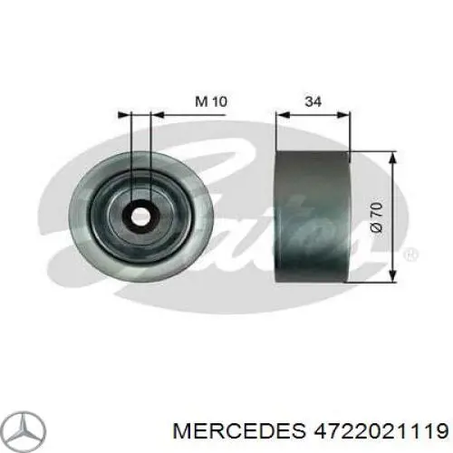 Паразитный ролик 4722021119 Mercedes