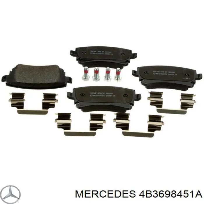 Задние тормозные колодки 4B3698451A Mercedes