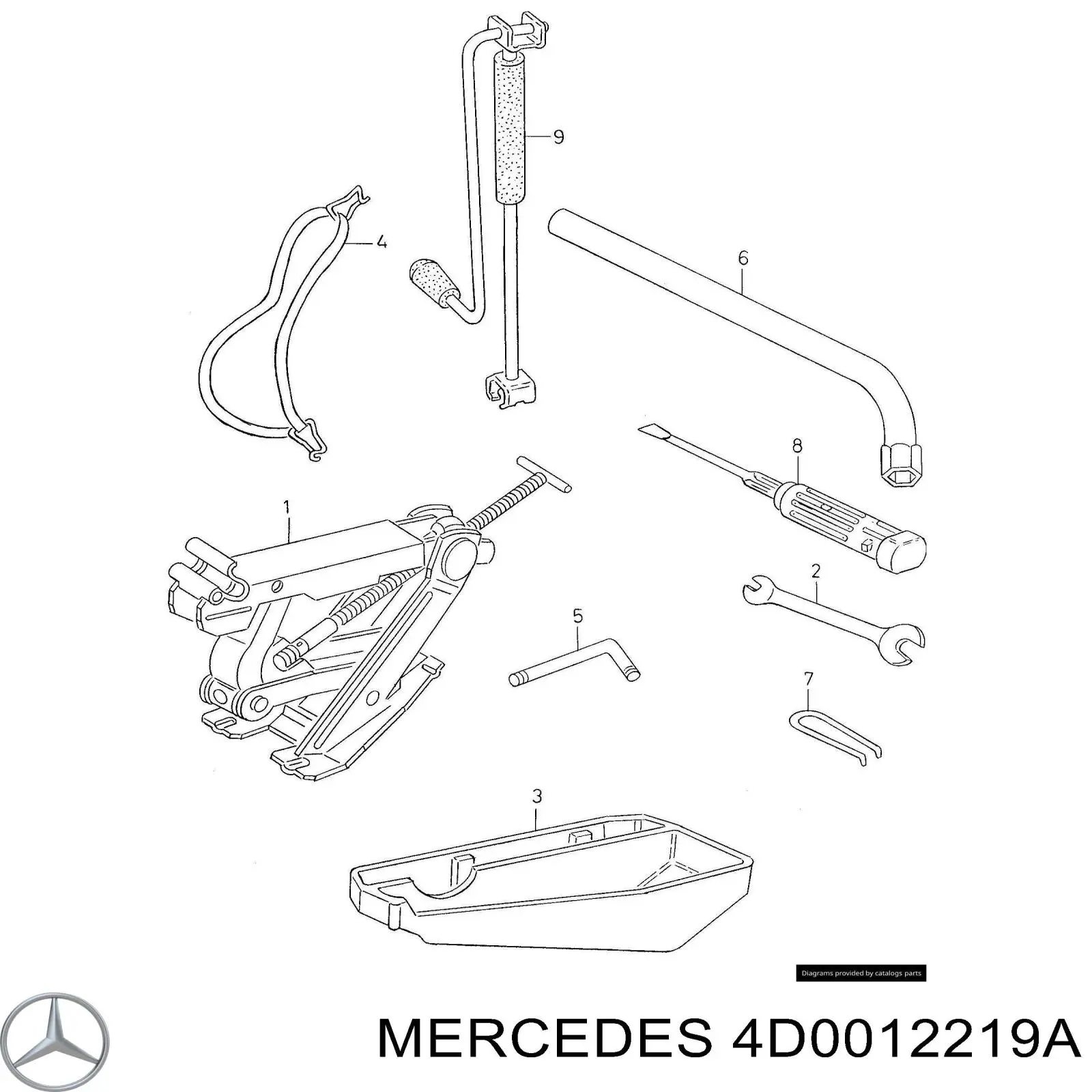 Ключ балонный (торцовый) MERCEDES 4D0012219A