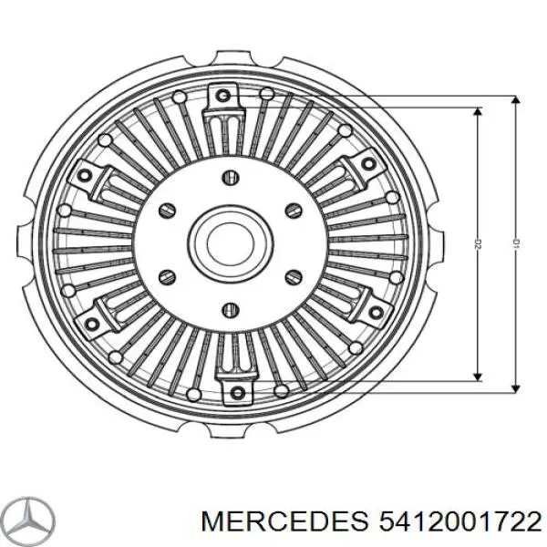 5412001722 Mercedes вискомуфта (вязкостная муфта вентилятора охлаждения)