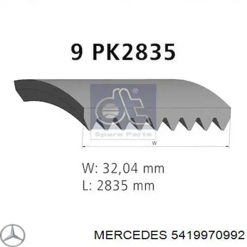 5419970992 Mercedes Поликлиновый ремень