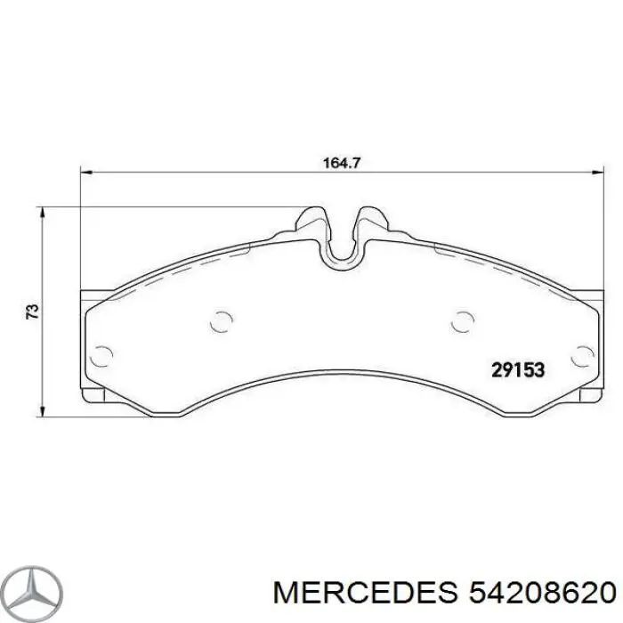 54208620 Mercedes передние тормозные колодки