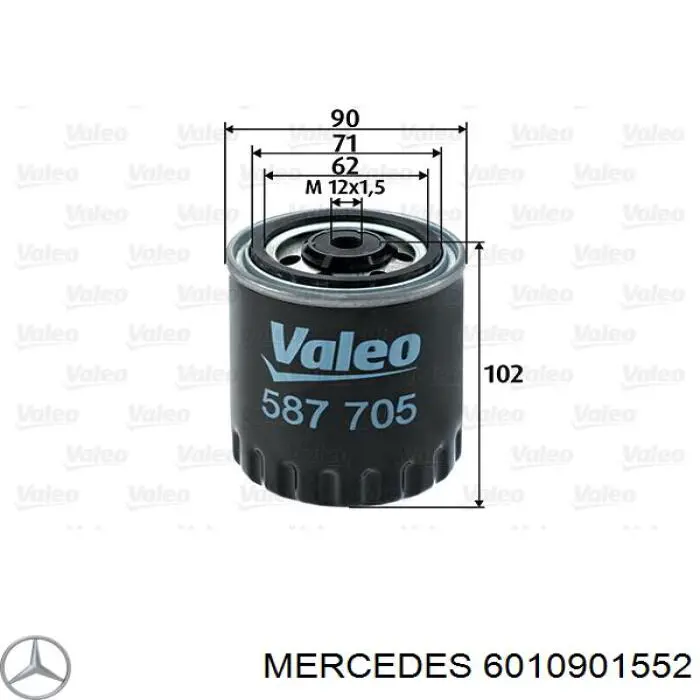Фильтр тонкой очистки топлива Mercedes 6010901552 цена, от 4.68 USD