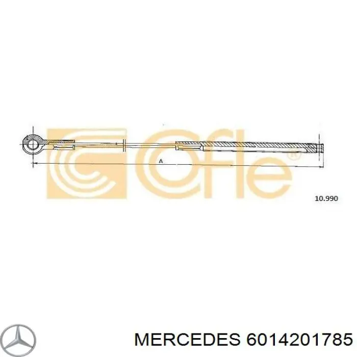 Трос ручного тормоза передний Mercedes 6014201785 цена, от 4.19 USD